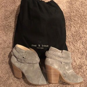 Rag & Bone - Grey Suede Harlow Ankle Bootie